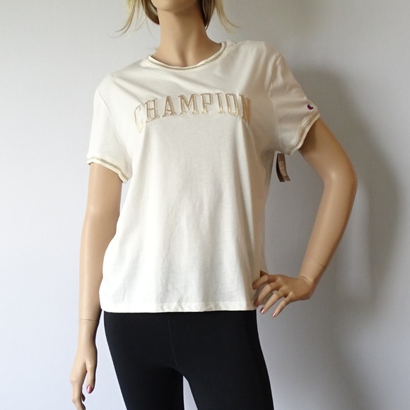 Champion Tops - Champion Women's Tiny T-Shirt Script Logo NWT
